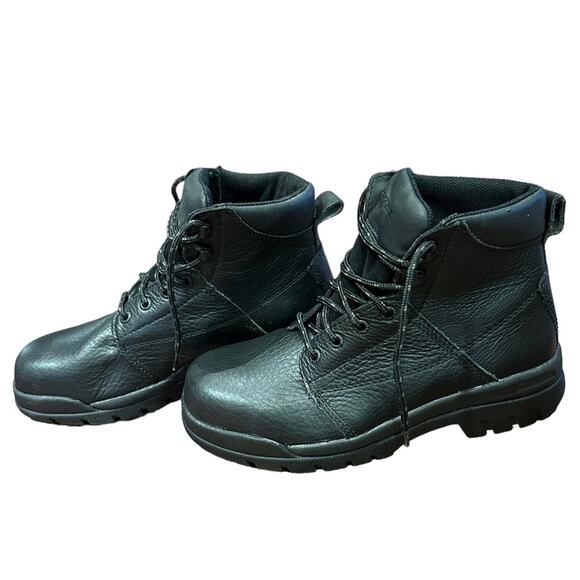 Hytest Safety Footwear Black Lace Up Steel Toe Boots Mens 7.5 Womens 9.5 main image 10